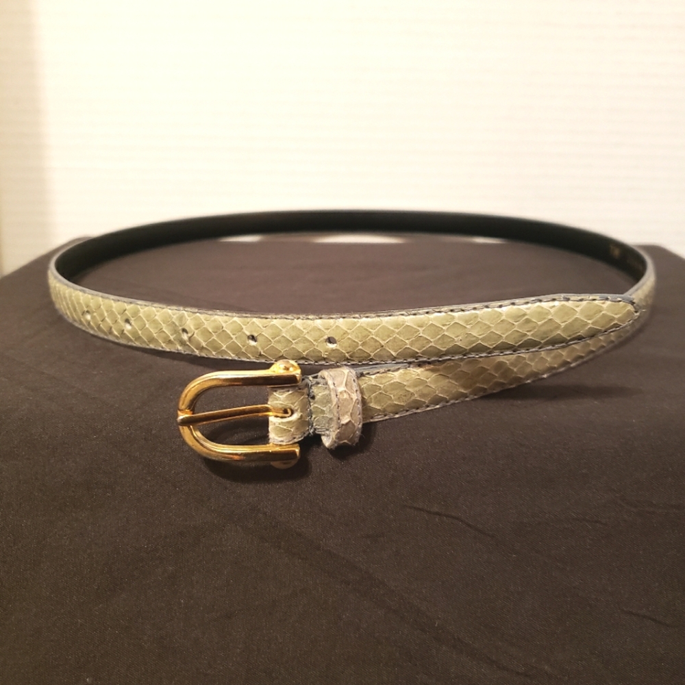 R.O.C Gray Genuine Snakeskin Women's Belts Size ML